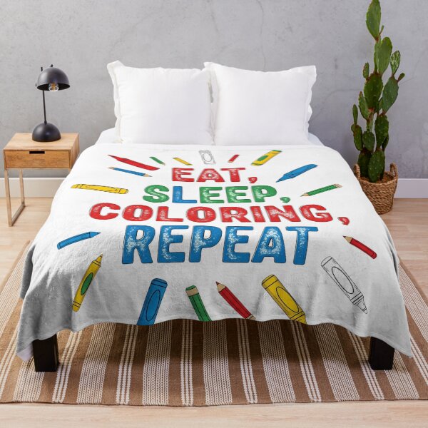 Item preview, National Coloring Book Day: Eat, Sleep, Color, Repeat designed and sold by zoughlal.