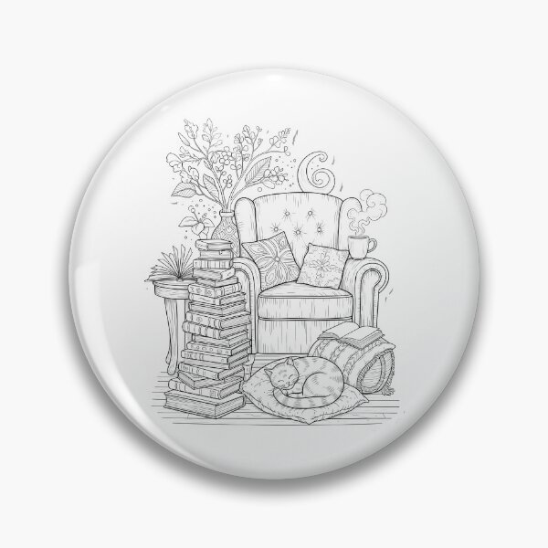Item preview, National Coloring Book Day: Cozy Coloring Nook designed and sold by zoughlal.