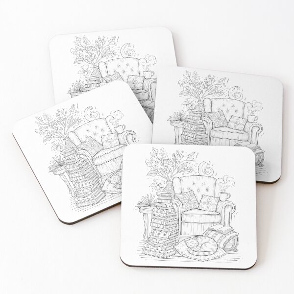 Item preview, National Coloring Book Day: Cozy Coloring Nook designed and sold by zoughlal.