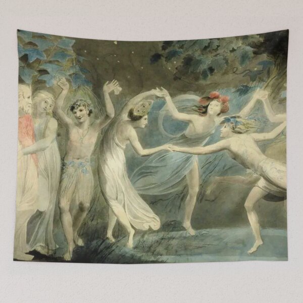 Item preview, Dancing in the Fairy Glen vintage painting illustration art designed and sold by Vintage Designs +.