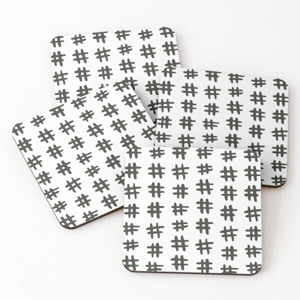Item preview, Hand drawn Hashtags Symbol Pattern designed and sold by Farissa Designs.