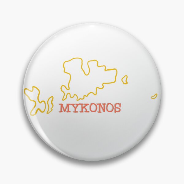 Item preview, Mykonos Island Outline – Minimal Greek Map Travel Design designed and sold by MetaMuralStudio.