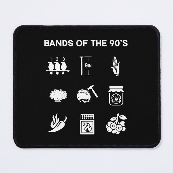 Item preview, BANDS OF THE 90'S - Funny Gen X, Xennial Rock Music Icons designed and sold by Darling DeDe.