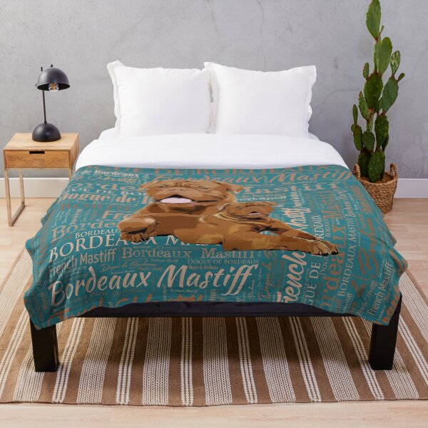 Dogue de Bordeaux Digital Art Fleecedecke