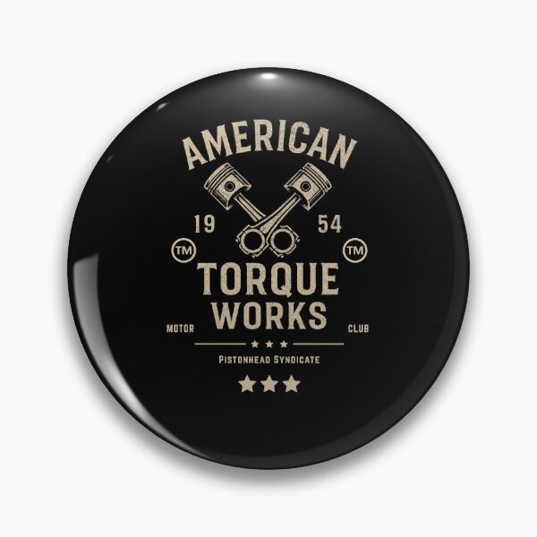 Item preview, American Torque Works – Vintage Crossed Pistons & Crankshaft Emblem for Classic Garage Apparel designed and sold by Thehatinthecat.