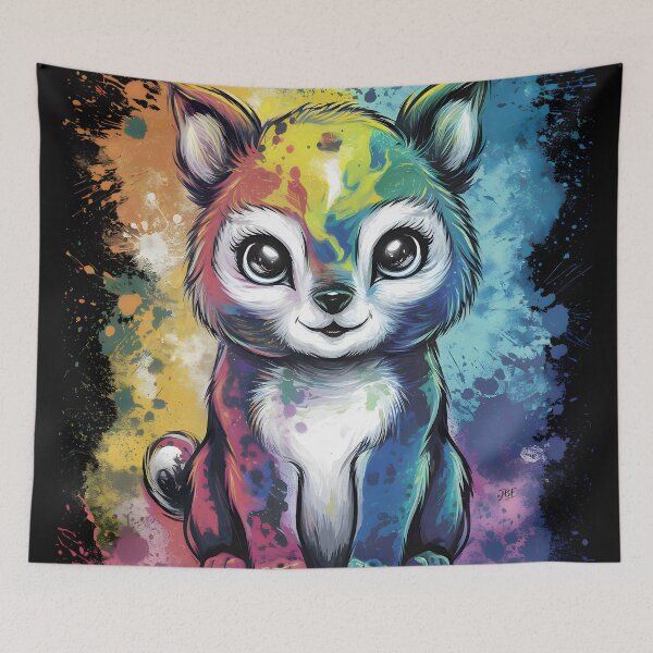 Item preview, adorable puppy pastel paint splattered designed and sold by jbfart.