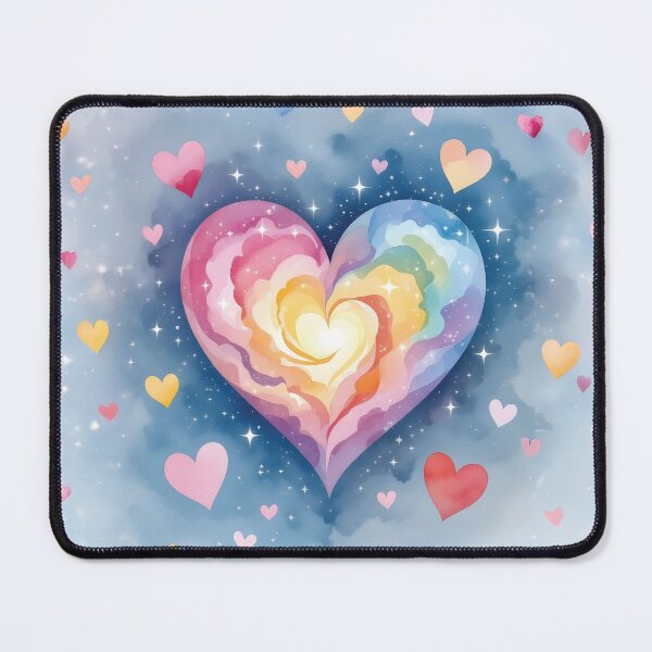 Item preview, Watercolor hearts in soft, pastel colors designed and sold by Marcu Ioachim.