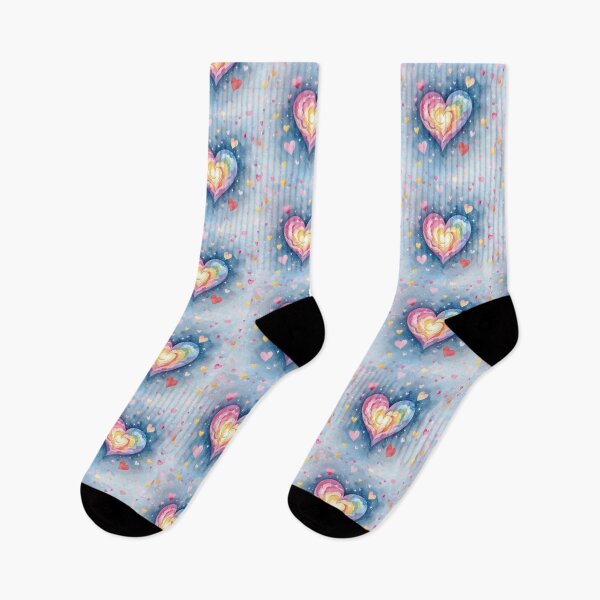 Item preview, Watercolor hearts in soft, pastel colors designed and sold by Marcu Ioachim.