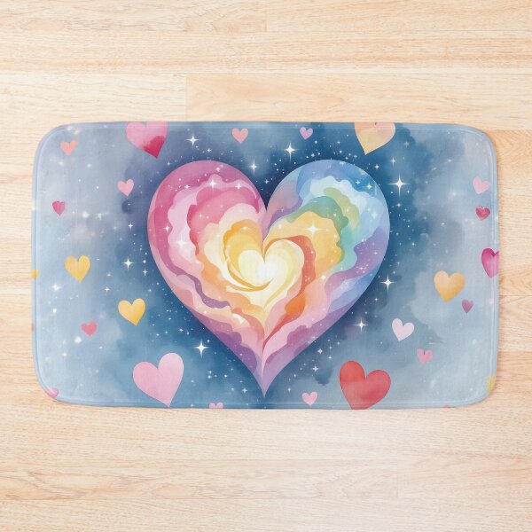 Item preview, Watercolor hearts in soft, pastel colors designed and sold by Marcu Ioachim.