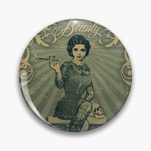 Item preview, The Amazing Tattooed Beauty Antique Poster designed and sold by IanBakerToons.