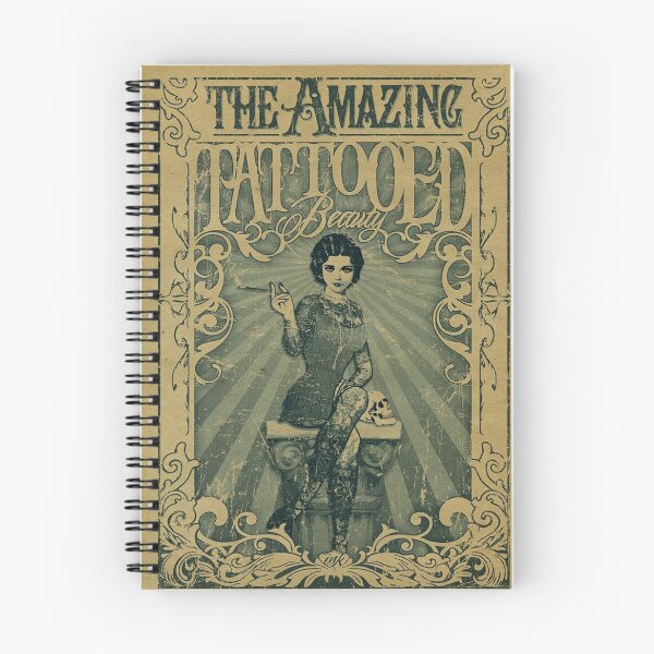 Item preview, The Amazing Tattooed Beauty Antique Poster designed and sold by IanBakerToons.