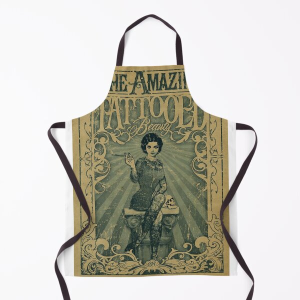 Item preview, The Amazing Tattooed Beauty Antique Poster designed and sold by IanBakerToons.