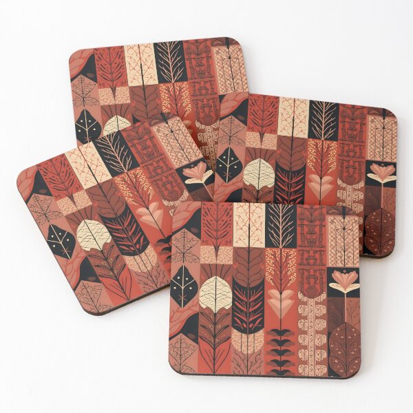 Item preview, Boho patterns in warm earth tones & shapes designed and sold by pASob-dESIGN.