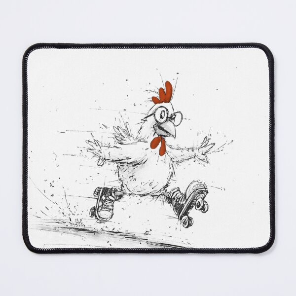 Item preview, Stylized drawing of the "Rooster on Wheels", sketch, cute, humor, caricature designed and sold by ateliersabourin.