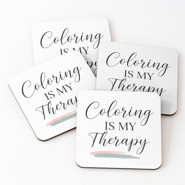 Item preview, National Coloring Book Day: My Therapy is Coloring  designed and sold by zoughlal.