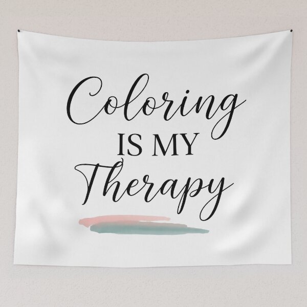 Item preview, National Coloring Book Day: My Therapy is Coloring  designed and sold by zoughlal.
