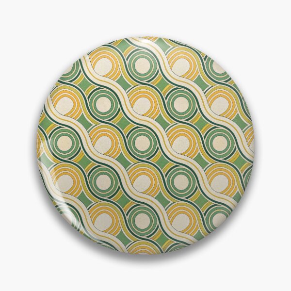 Item preview, Retro 70s Geometric Seamless Pattern with Wavy Lines and Circles. designed and sold by ML-Media.