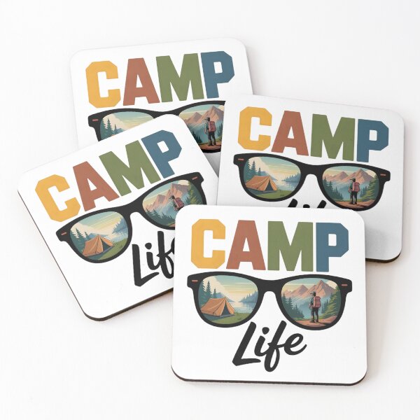 Item preview, CAMP Life Retro Outdoor Adventure Design designed and sold by Printiko.