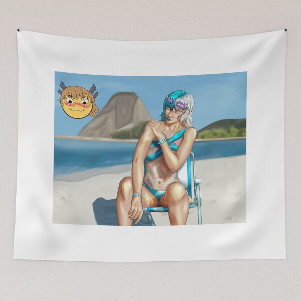 Item preview, luna snow summer skin long hair no top designed and sold by shmear - redbubble.