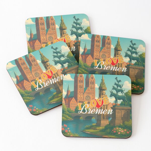 Item preview, Greetings from BREMEN Germany - Modern Colorful City View designed and sold by Earth Celebration Designs.