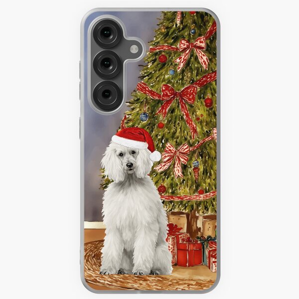 Item preview, Christmas Poodle Christmas Tree Dog Puppy Watercolor designed and sold by Magnolia Valley Art.