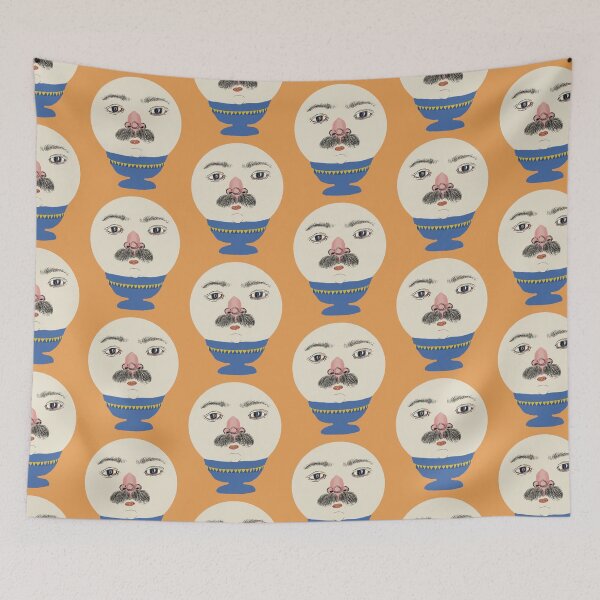Item preview, Egg face - thick moustache designed and sold by Micki Moxie.