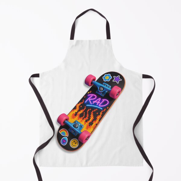 Item preview, Patineta Rad Pixel Flame con pegatinas de neón: estilo retro para todas las edades designed and sold by Psycho-Crazy.