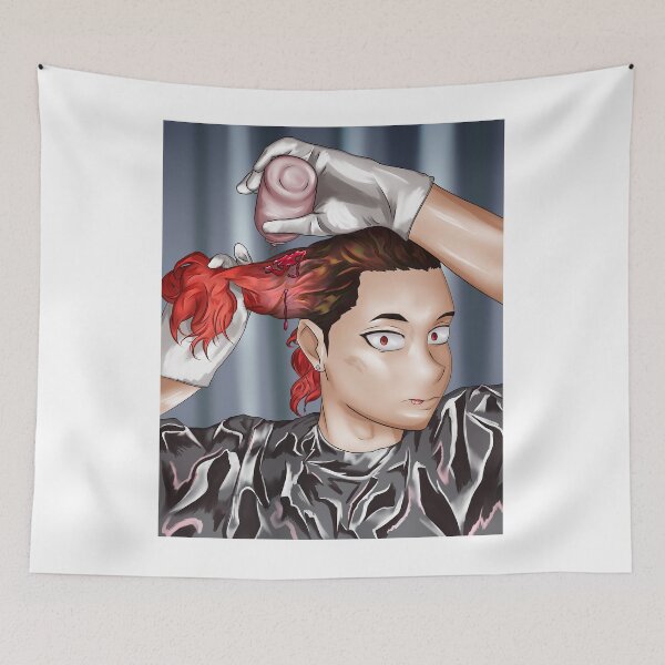 Item preview, kirishima red riot dying hair designed and sold by shmear - redbubble.