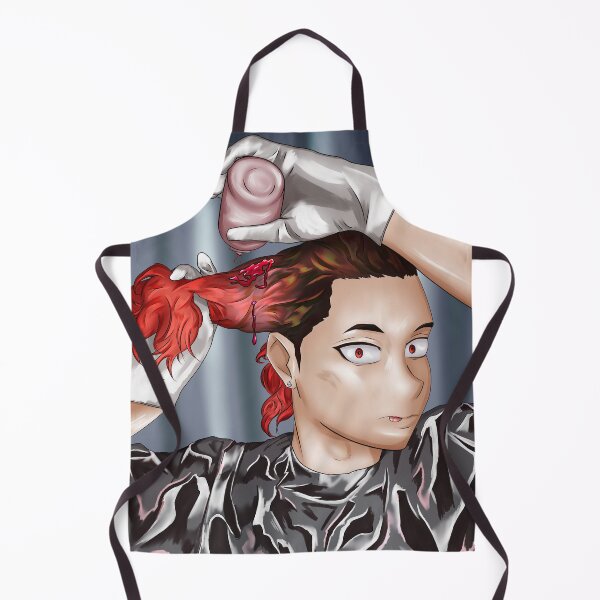 Item preview, kirishima red riot dying hair designed and sold by shmear - redbubble.