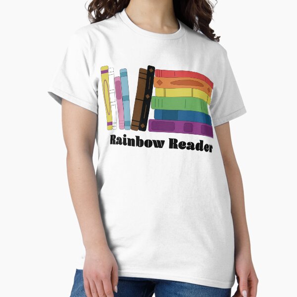 Artikel-Vorschau von Rainbow Reader – Queer Pride Bücherstapel-Design, designt und verkauft von UnhingedByMeg.