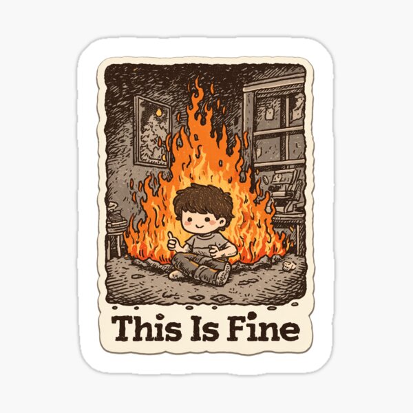 Item preview, This is Fine Meme Sticker designed and sold by doctordesign.
