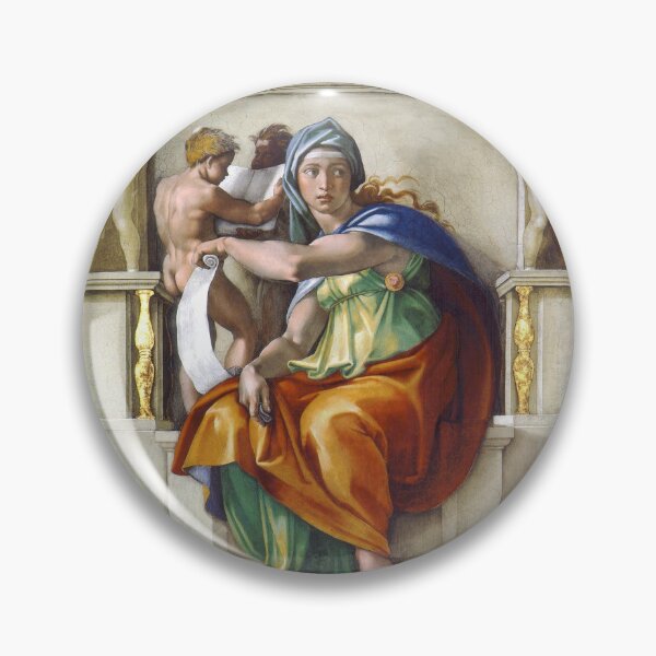 Item preview, Michelangelo Buonarroti's Delphic Sibyl (circa 1509) designed and sold by Vintage Designs +.