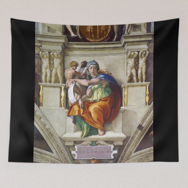 Item preview, Michelangelo Buonarroti's Delphic Sibyl (circa 1509) designed and sold by Vintage Designs +.