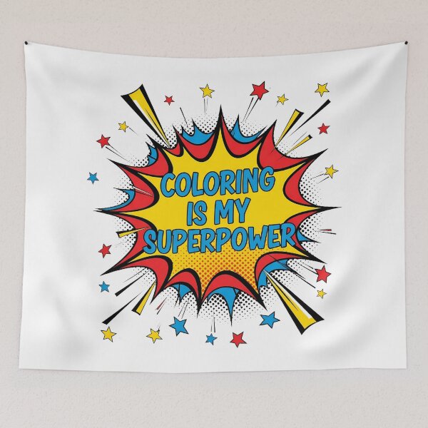 Item preview, National Coloring Book Day: Coloring is My Superpower designed and sold by zoughlal.