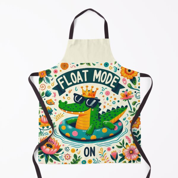 Item preview, Chillin' Alligator Float Mode - Scandinavian Folk Art by heidiannemorris © designed and sold by FOLK ART FUSION by heidiannemorris.