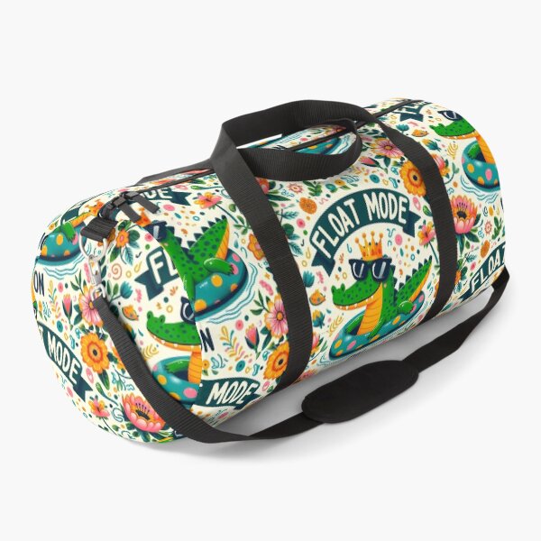 Item preview, Chillin' Alligator Float Mode - Scandinavian Folk Art by heidiannemorris © designed and sold by FOLK ART FUSION by heidiannemorris.