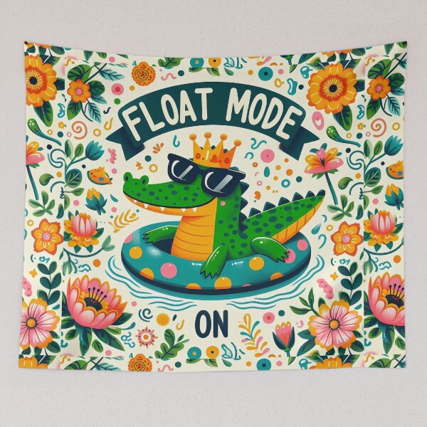 Artikelvorschau, Chillin' Alligator Float Mode - Skandinavische Volkskunst von heidiannemorris © entworfen und verkauft von FOLK ART FUSION by heidiannemorris.