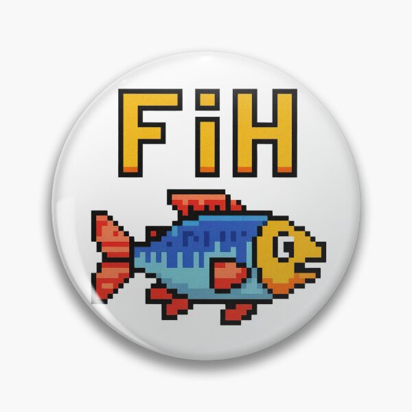 Item preview, Fih Meme Fish Pixel Art designed and sold by PietrzakDesign.