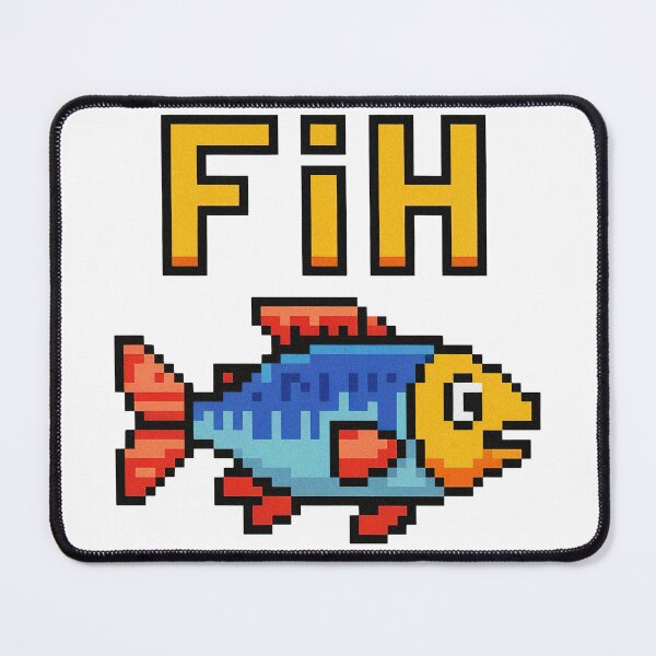 Item preview, Fih Meme Fish Pixel Art designed and sold by PietrzakDesign.