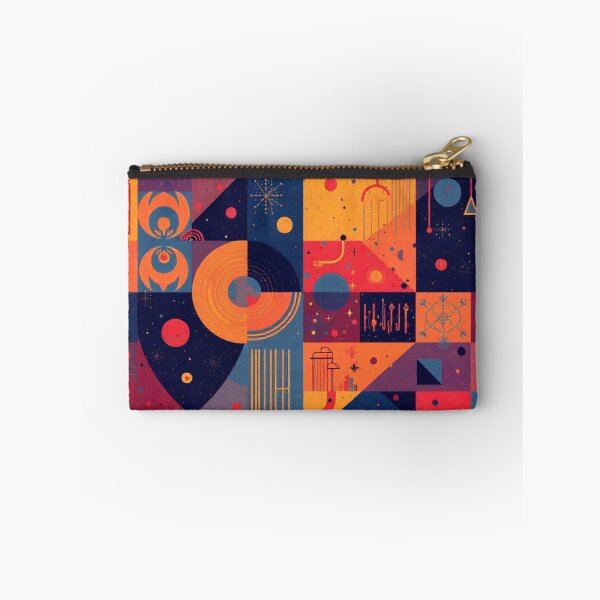 Item preview, Bold, angular patterns with vibrant colors, mixing triangles, circles, and squares in a modern art style. designed and sold by BossMeLady.