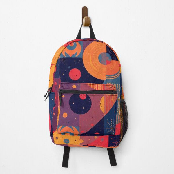 Item preview, Bold, angular patterns with vibrant colors, mixing triangles, circles, and squares in a modern art style. designed and sold by BossMeLady.