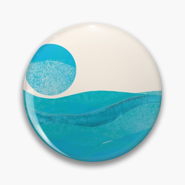 Item preview, Tranquil Blue Waves Flowing Beneath a Textured Sky and Rising Sun designed and sold by NiceDigital.