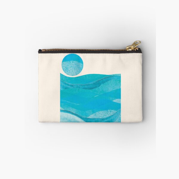 Item preview, Tranquil Blue Waves Flowing Beneath a Textured Sky and Rising Sun designed and sold by NiceDigital.