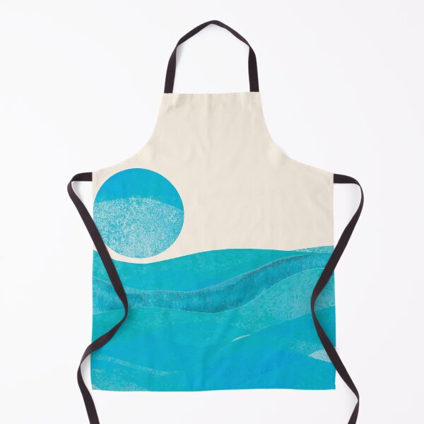 Item preview, Tranquil Blue Waves Flowing Beneath a Textured Sky and Rising Sun designed and sold by NiceDigital.