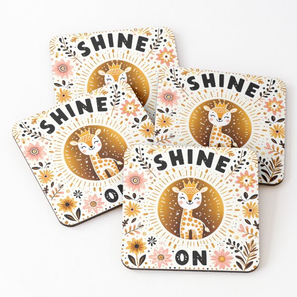 Item preview, Uplifting Shine On Giraffe - Scandinavian Folk Art by heidiannemorris © designed and sold by FOLK ART FUSION by heidiannemorris.