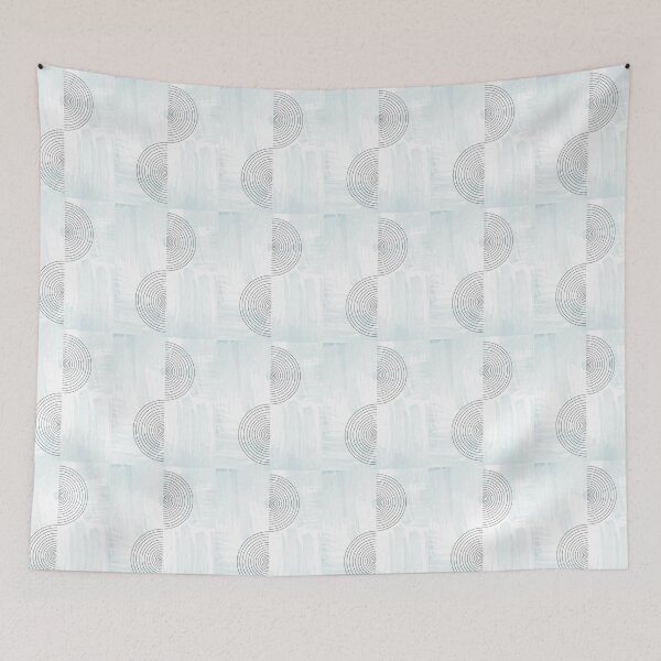 Item preview, Geometric Line Print with Abstract Blue Watercolor Texture designed and sold by NiceDigital.