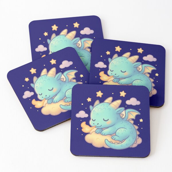 Artikelvorschau, Kawaii Schlafender Drache – Babydrache auf Wolke entworfen und verkauft von ALBANAT.
