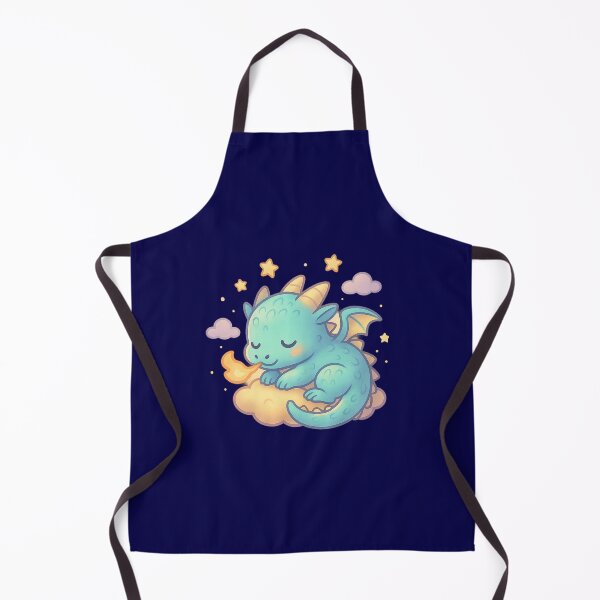 Item preview, Kawaii Sleeping Dragon – Baby Dragon on Cloud designed and sold by ALBANAT.