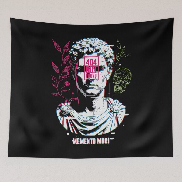 Item preview, 404 Memento Mori – Classical Glitch Art designed and sold by The Rabbit Cave.