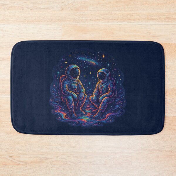 Item preview, Chill Astronauts in Neon Galaxy – Cosmic Aesthetic Spacecore Sticker designed and sold by HEERMANArt.